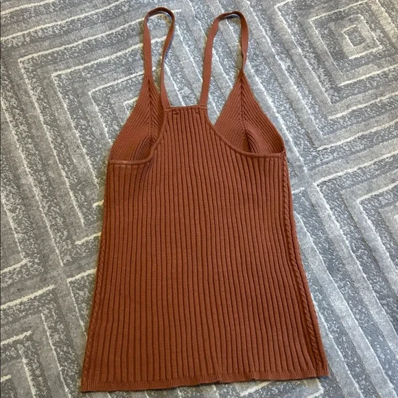 Free People Rust Ribbed Camisole - Picture 3 of 3